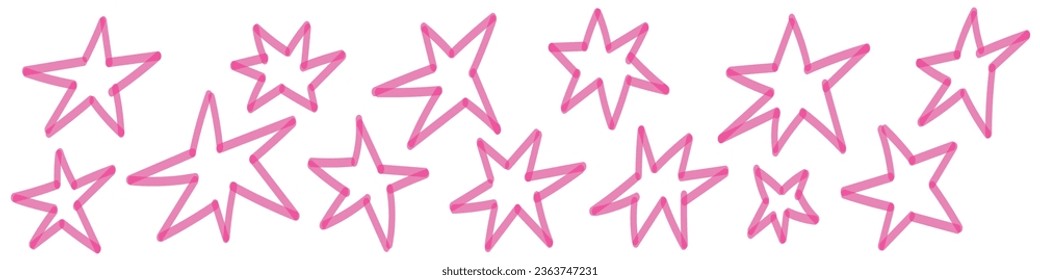 Star shape pink icon . Abstract marker bling and sparkle. Flat vector illustrations isolated in background.