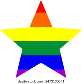 Das Symbol für den sternförmigen Regenbogen-Farbmonat