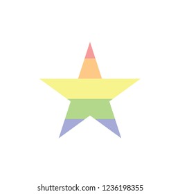 Star shape Rainbow colors in the concept of sexual diversity,Vector,Illustration.