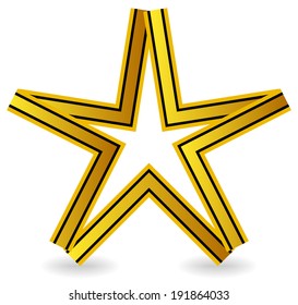 Star shape. Star shape ribbon