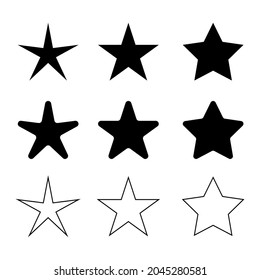 forma de estrella para la decoración aislada de fondo blanco. ilustración vectorial