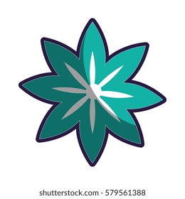 star shape silhouette figure flower icon floral