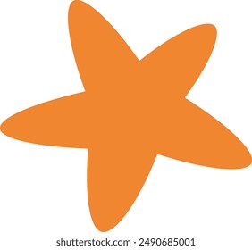 Ilustración vectorial de silueta en forma de estrella