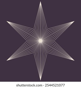 Copo de nieve de la forma de la estrella aislado en fondo oscuro