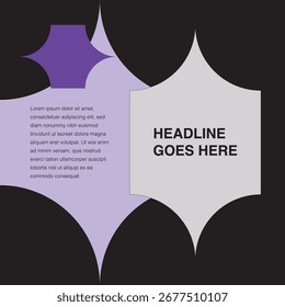 star shape social media template eps