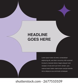 star shape social media template eps