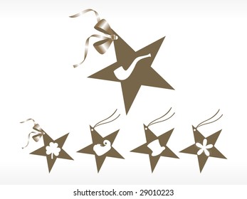 star shape st patrick's tags illustration vector
