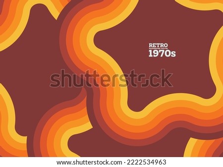 star shape with striped authum tone 70s retro theme background advertisement brochure template banner website cover package design product presentation vector eps.