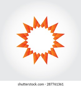 Star Shape, sun shape, vector, logo design template, icon, sign.