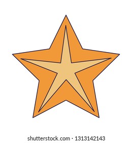 star shape symbol blue lines