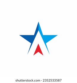 Star shape triangle logo vector image