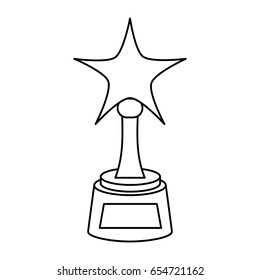 star shape trophy award icon image 