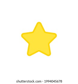 Símbolo de diseño abstracto de ilustración vectorial de forma estrella. Elemento de clasificación de la forma de la estrella de signos de oro. Decoración dorada botón blanco aislado. Símbolo de borde sencillo de icono de mejor tarifa. Revisión del sitio web
