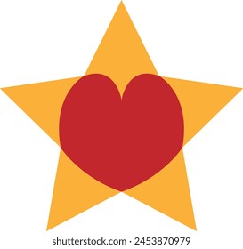Star shape Vector image or clipart for background or project