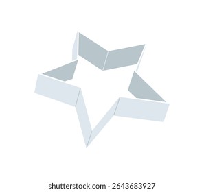 Una ilustración de estilo plano de cortador de galletas en forma de estrella