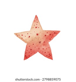 Star shaped cookie with red sprinkles