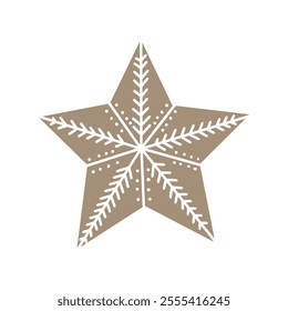 star shaped cookie, vector illustration