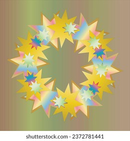 Patrón de ilustración de vectores gráficos de diseño con forma de estrella