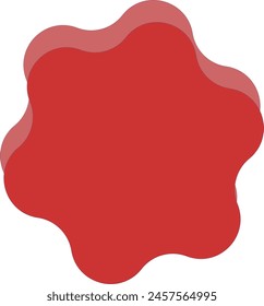 star shaped dice in red color 2d 
