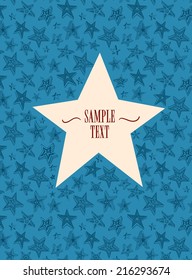 Star shaped frame on decorative background. Perfect to place your text.