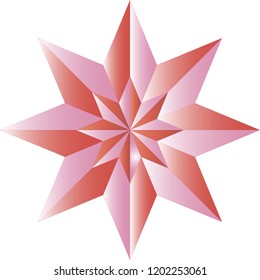 Logo geométrico con forma de estrella - arte digital