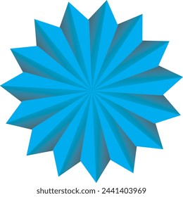 Sternförmiges geometrisches Logo - digitales Kunstwerk