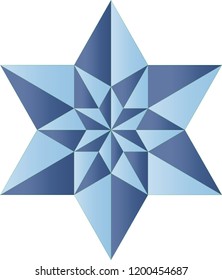 star shaped geometric logo - vector illustration