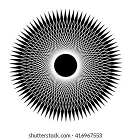 Star shaped geometric optical illusion