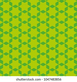 Star shaped geometric pattern. Green texture. 