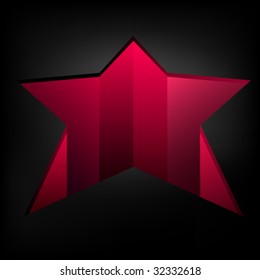 Star shaped hole on the floor - vector