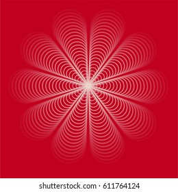 Star shaped lines in red