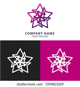 Star shaped logo with purple gradient