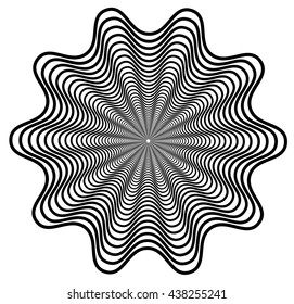 Star shaped optical illusion