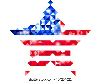 Star shaped polygon US flag