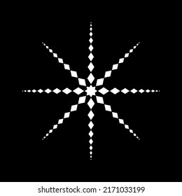 Star Shaped from Rhombus Composition for Logo, Decoration or Graphic Design. Vector Illustration