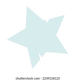 Star shaped ripped scotch, sticky tape, torn paper piece isolated on white background. Pattern of adhesive tape cartoon vector illustration