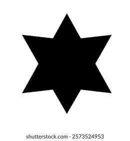 Star shaped silhouette vector icon sign symbol illustration design.
