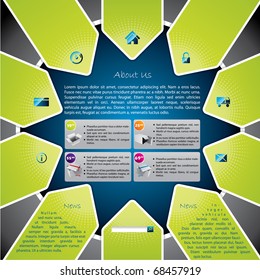 Star shaped website frame design