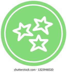 star shapes circular icon symbol