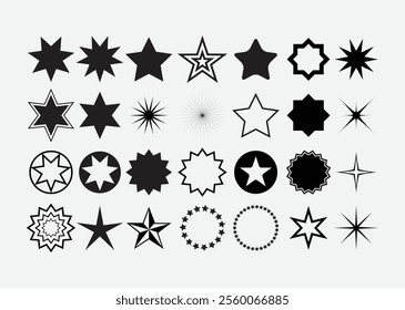 Star Shapes Design Vector Template