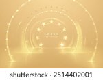 Star shapes frame with circle light effects