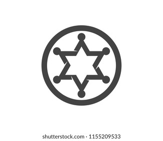star sherif vector icon illustration design template