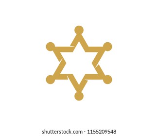 star sherif vector icon illustration design template