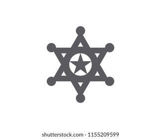 star sherif vector icon illustration design template