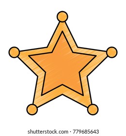 star sheriff police insignia authority icon