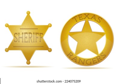 star sheriff and ranger vector illustration isolated on white background svg