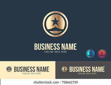 Star Shied Logo Template Design Vector