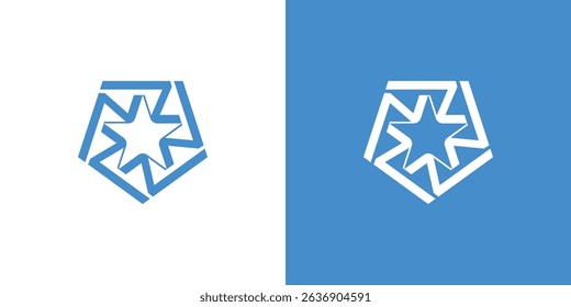 Star Shield with Arrow Logo Design