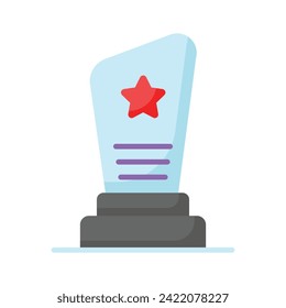 Star shield award vector design, film award, pride of performance