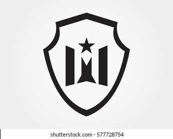 star, shield, badge, vector illustration eps10